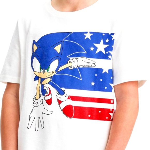 Sonic the Hedgehog Other - Sonic the Hedgehog, America NWT, boy's Large, 100% cotton short sleeved t-shirt.